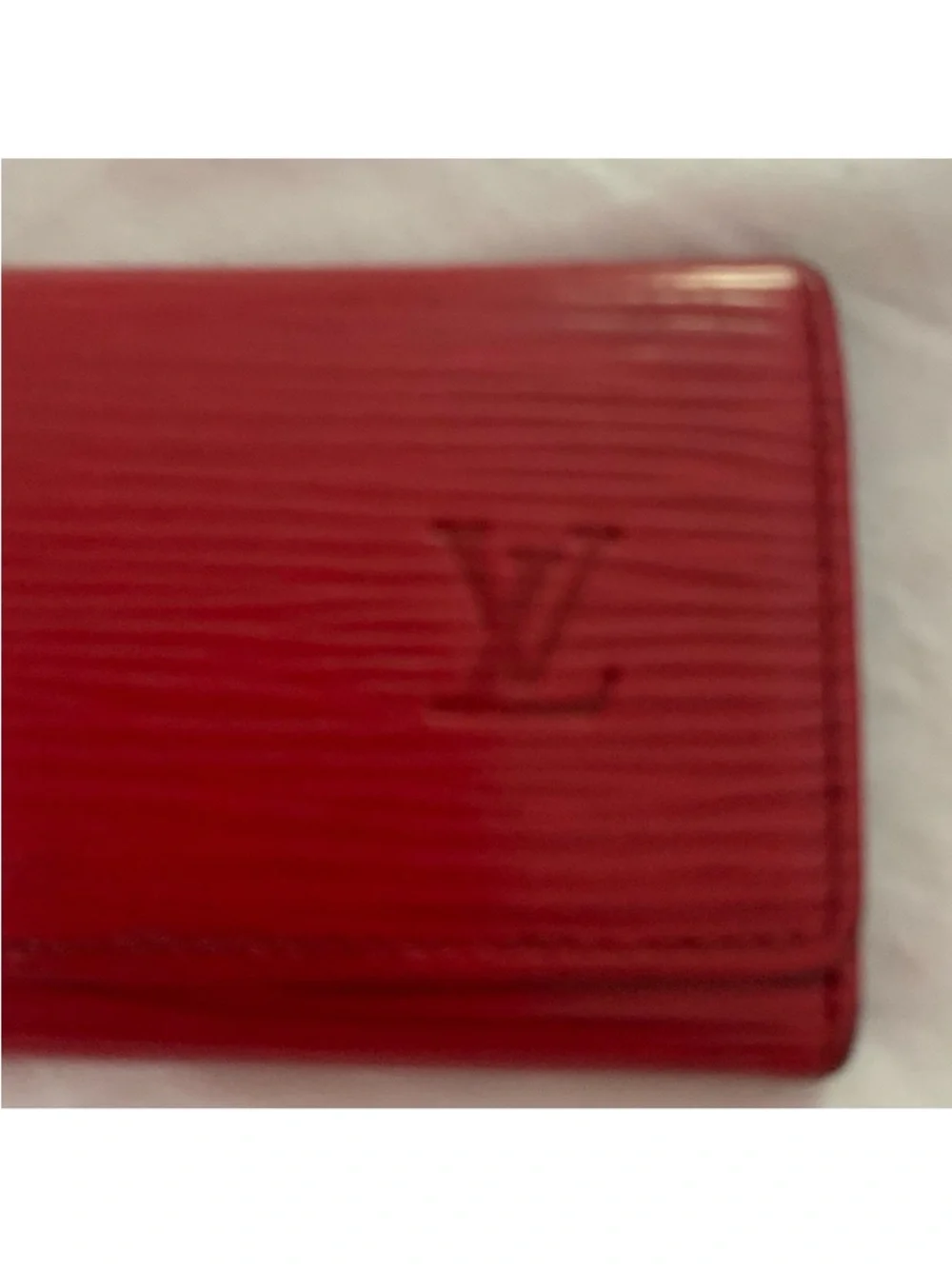 Genuine LOUIS VUITTON Red Epi 4 key ring holder 1st copy stock pic